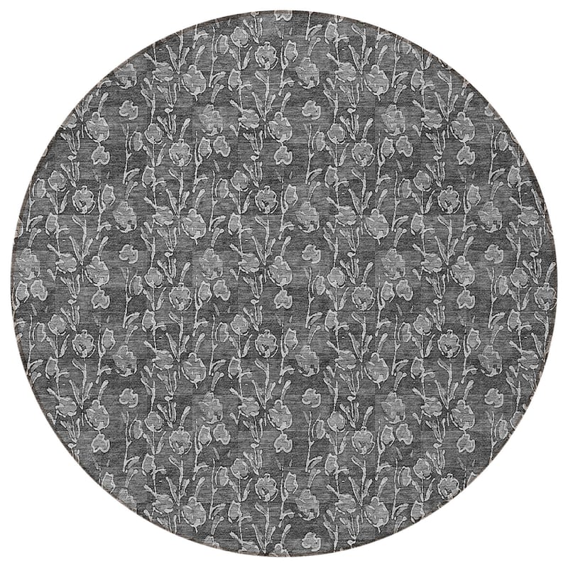 HomeRoots Floral Transitional Rectangle Outdoor Rug