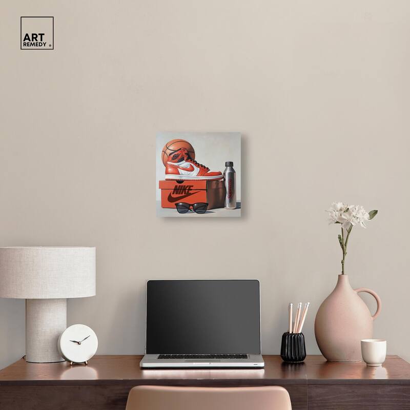 Basketball Practice Canvas by Art Remedy, Gallery Wrapped