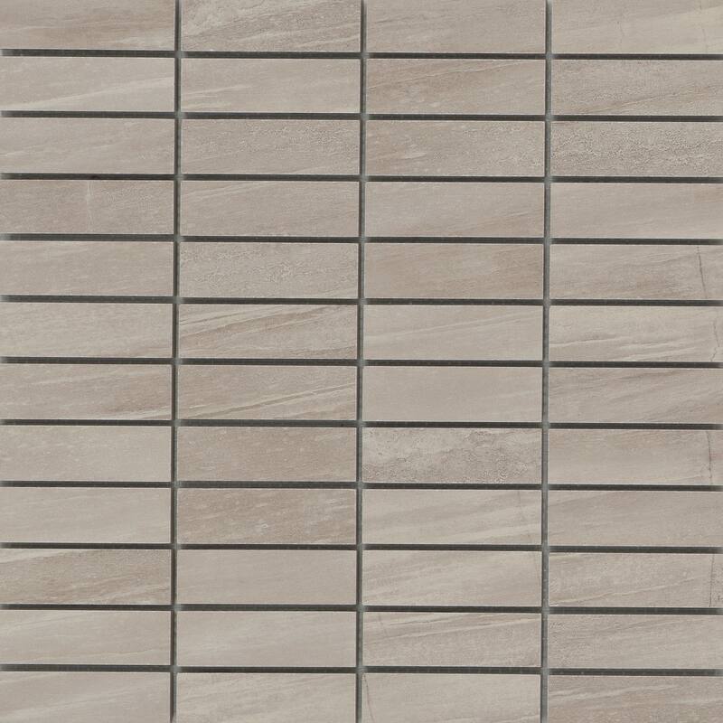 Emser Tile Technique - 12" x 12" Rectangle Linear Mosaic Floor and