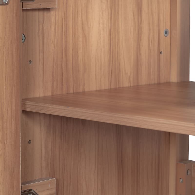 Solid Wood Frame Bathroom Vanity Cabinet with Undermount Ceramic Sink, 3 Drawers & Adjustable Shelf for Small Bathrooms, 36 Inch