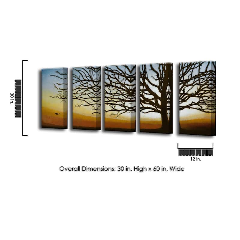 'The Last Leaf' 5 Piece Wrapped Canvas Wall Art Set by Norman Wyatt Jr.