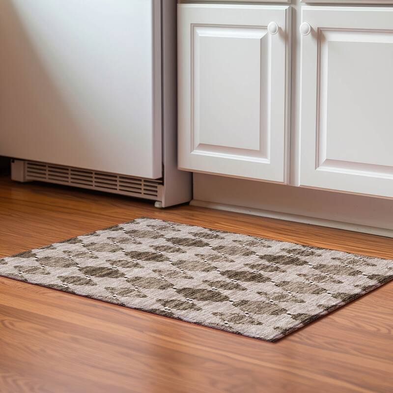 Premium Washable Super Soft Moroccan Boho Mayfield Rug - Mocha - 1' 8" x 2' 6" - Rectangle