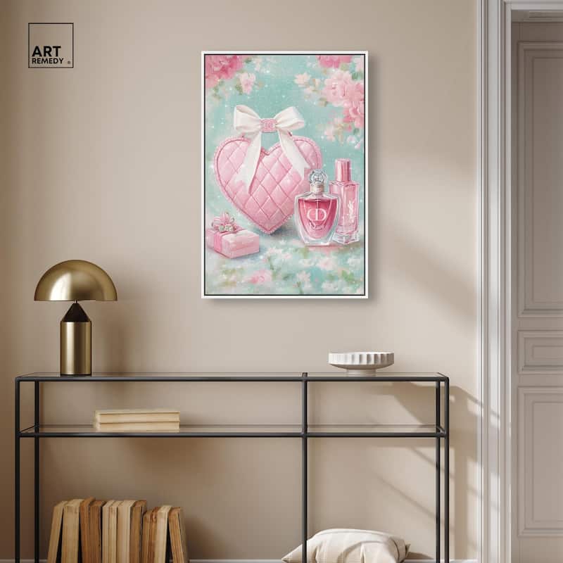 Little Heart Shaped Purse Canvas by Art Remedy