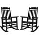 preview thumbnail 18 of 134, WINSOON All Weather HIPS Outdoor Rocking Chair, Set of 2 Oversized-Blackx2