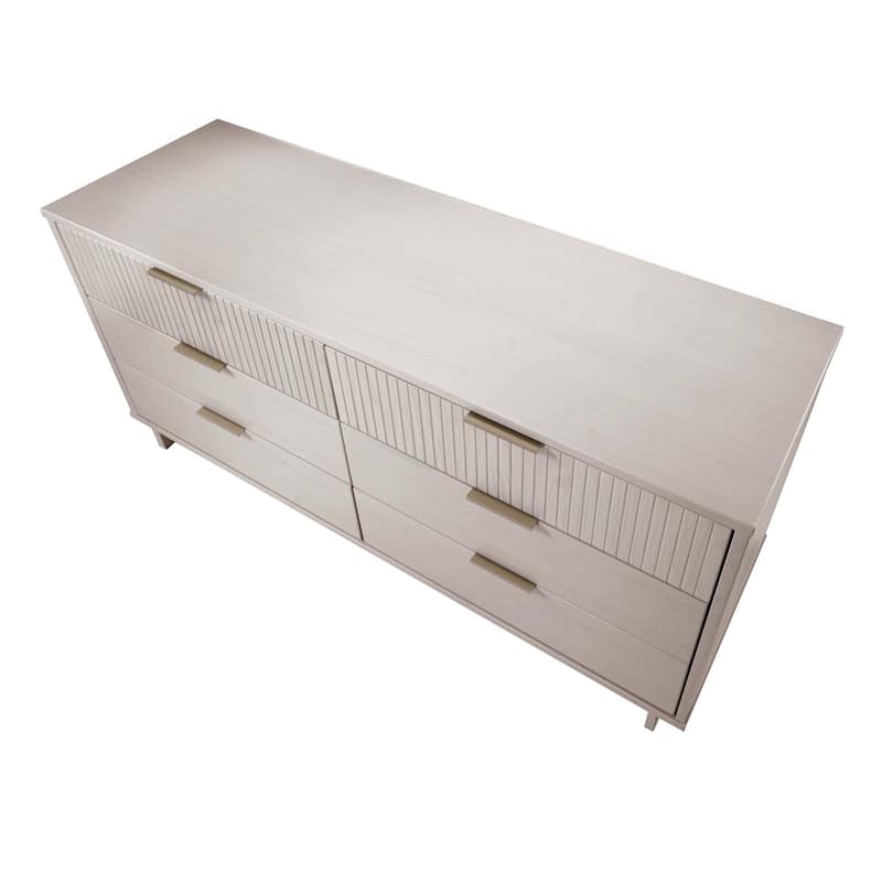 Manhattan Comfort 3-Piece Granville Modern Solid Wood Narrow Chest Dresser Nightstand Set.