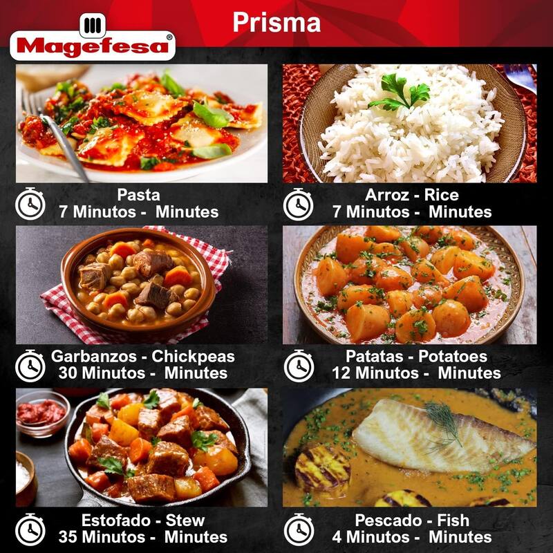 Magefesa Prisma Stainless Steel Pressure Cooker Set - 4.2 & 6.3 Quarts
