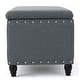 preview thumbnail 26 of 60, Tatiana Contemporary Fabric Storage Ottoman with Nailhead Trim by Christopher Knight Home