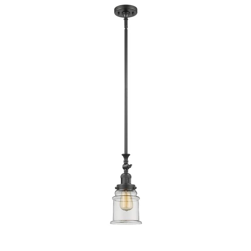 Innovations Lighting Canton 7" Wide Mini Pendant - Oiled Rubbed Bronze / Clear