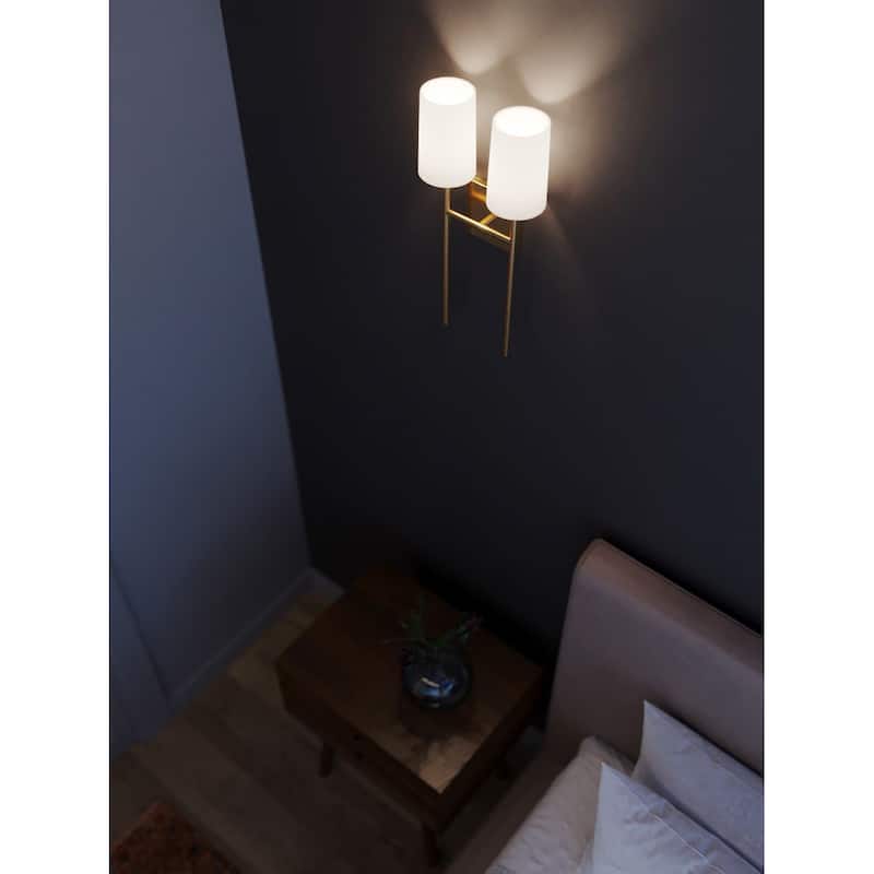 AFX Rose LED Sconce - Satin Brass - 2-Light