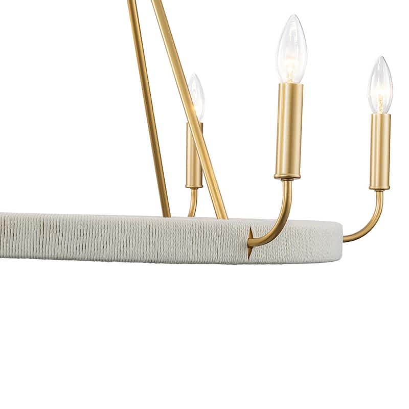 Modern Lodge 6-Light Candle-style Circular Chandelier - 30.1 in