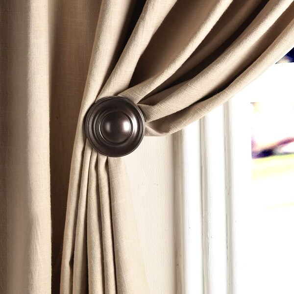 Deco Window (Set of 2) Holdback/Curtain Tieback Spin Medallion