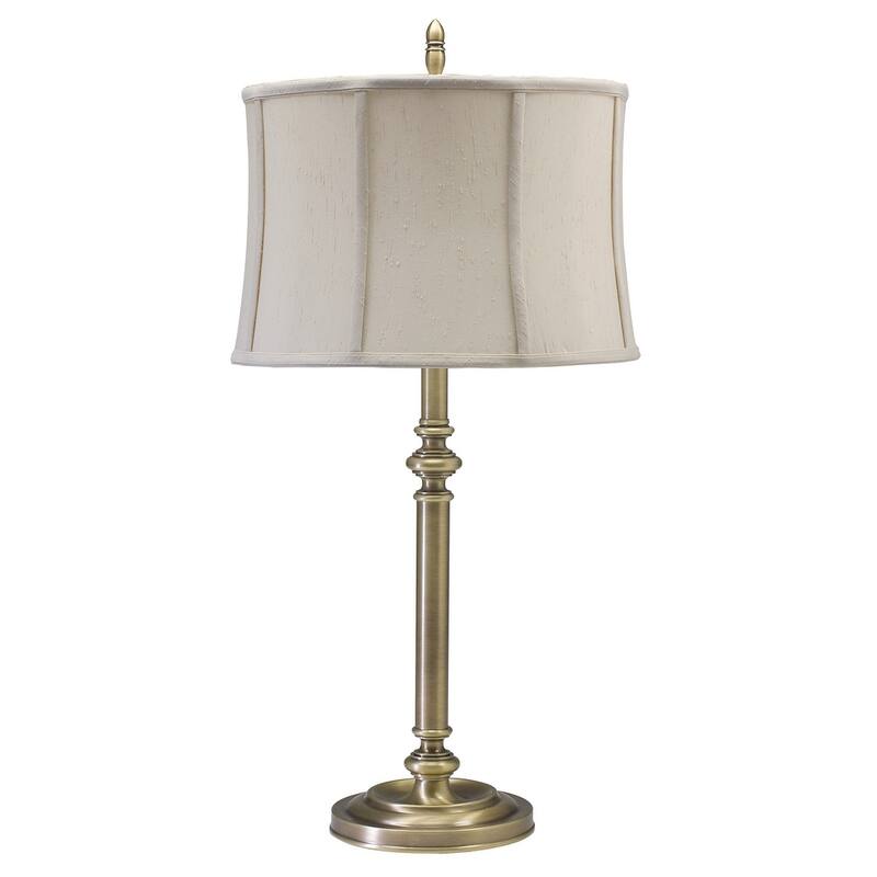 House of Troy Single Light Up Lighting Table Lamp from the Coach - Antique Brass