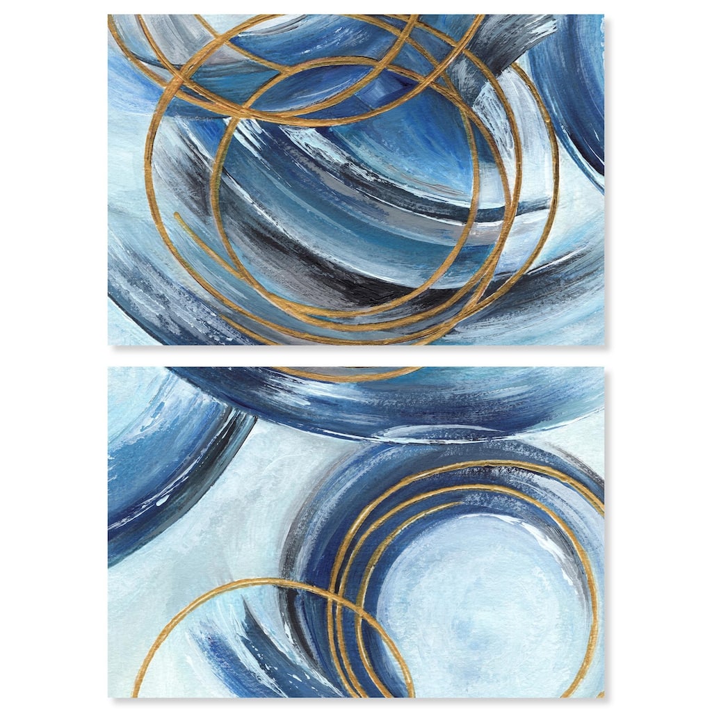 Golden Riviera Canvas Set of 2 by Art Remedy, Gallery Wrapped