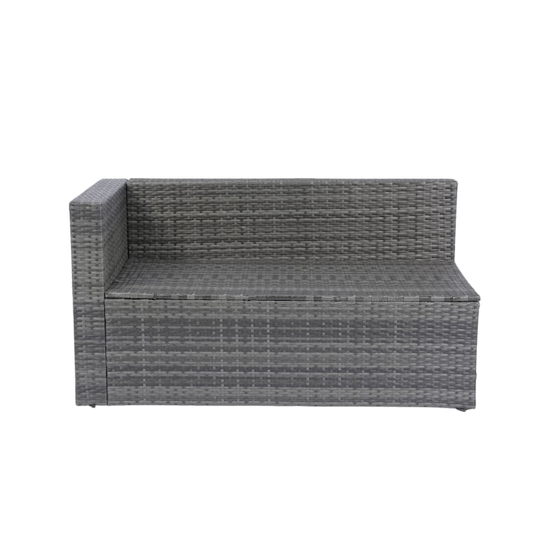5 Pieces PE Rattan Sectional Sofa set with 2 Pillow