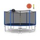 preview thumbnail 1 of 12, 12/14/15/16 Feet Outdoor Recreational Trampoline with Enclosure Net