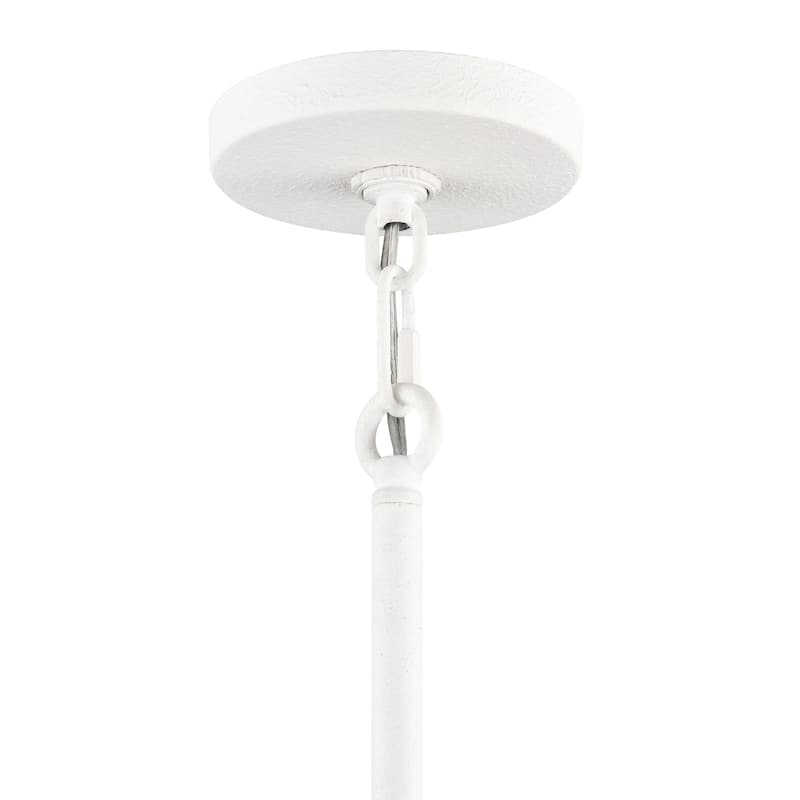 Elk Home Sophie White Coral Finish With White Paper Rope Shade Pendant