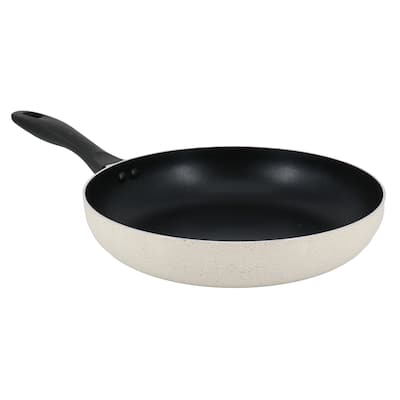 12 Inch Round Nonstick Aluminum Frying Pan in Linen