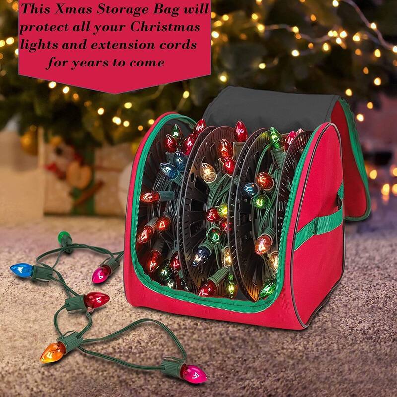 Premium Christmas Light Storage Bag – Heavy Duty Tear Proof 600D Material