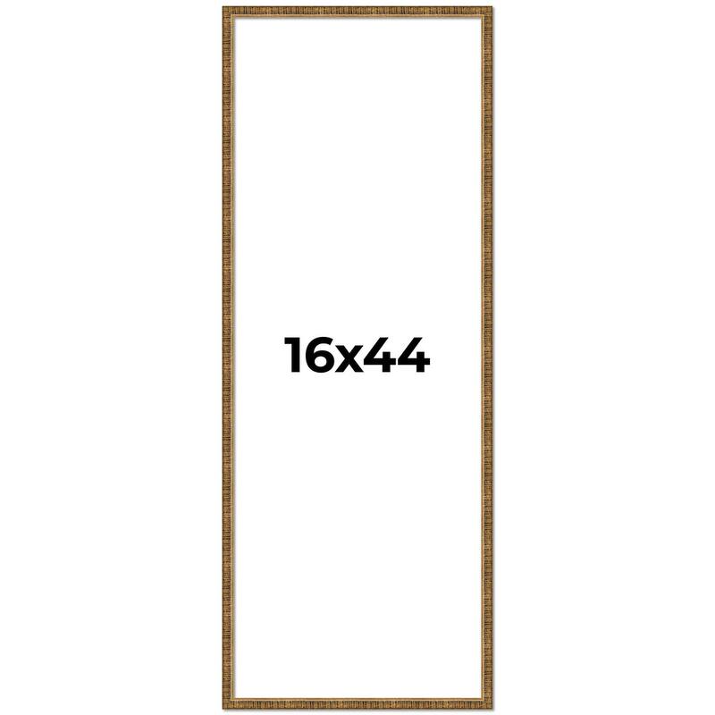 16x44 Frame Gold Solid Wood Picture Frame - Complete Modern Photo