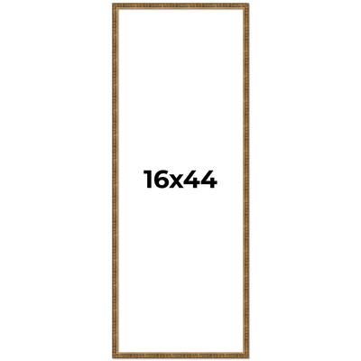 16x44 Frame Gold Solid Wood Picture Frame - Complete Modern Photo
