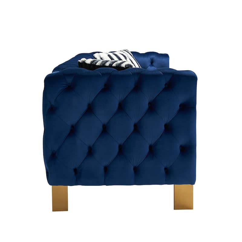 Modern Tufted Velvet Living Room Sofa, 84.25''W Couch