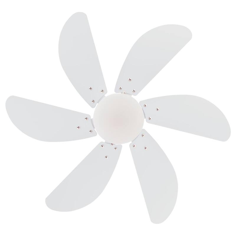 Westinghouse Lighting Turbo Swirl 30-Inch 6-Blade Indoor Ceiling Fan with Dimmable LED Light and Opal Frosted Glass