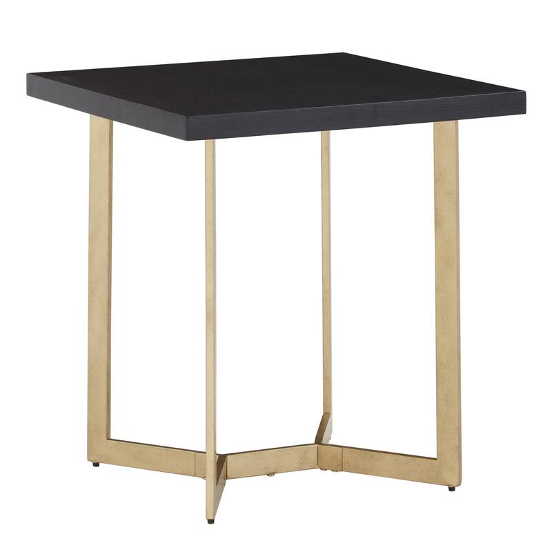 Cheyenne Black and Gold Metal Base Table Set by iNSPIRE Q Modern