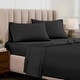 preview thumbnail 2 of 31, Superior Egyptian Cotton 1500 Thread Count Deep Pocket Solid Sheet Set Full - Black