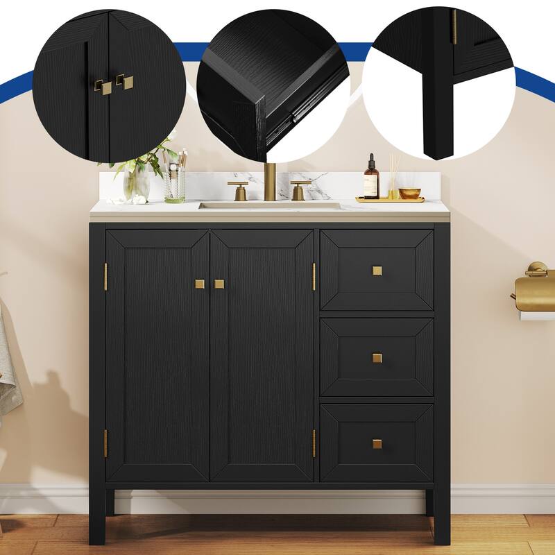 Moasis 36"/40"/ 47" Bathroom Vanity Cabinet with Sink