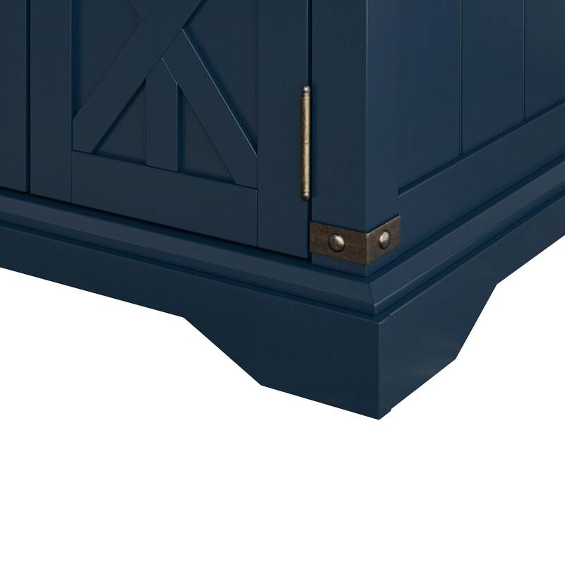 Farmhouse End Table with Charging Station - 25" in Height