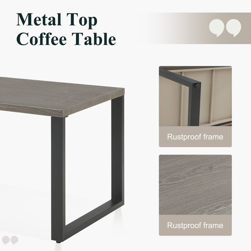 Gymojoy Modern Metal Outdoor Coffee Table/ Side Table