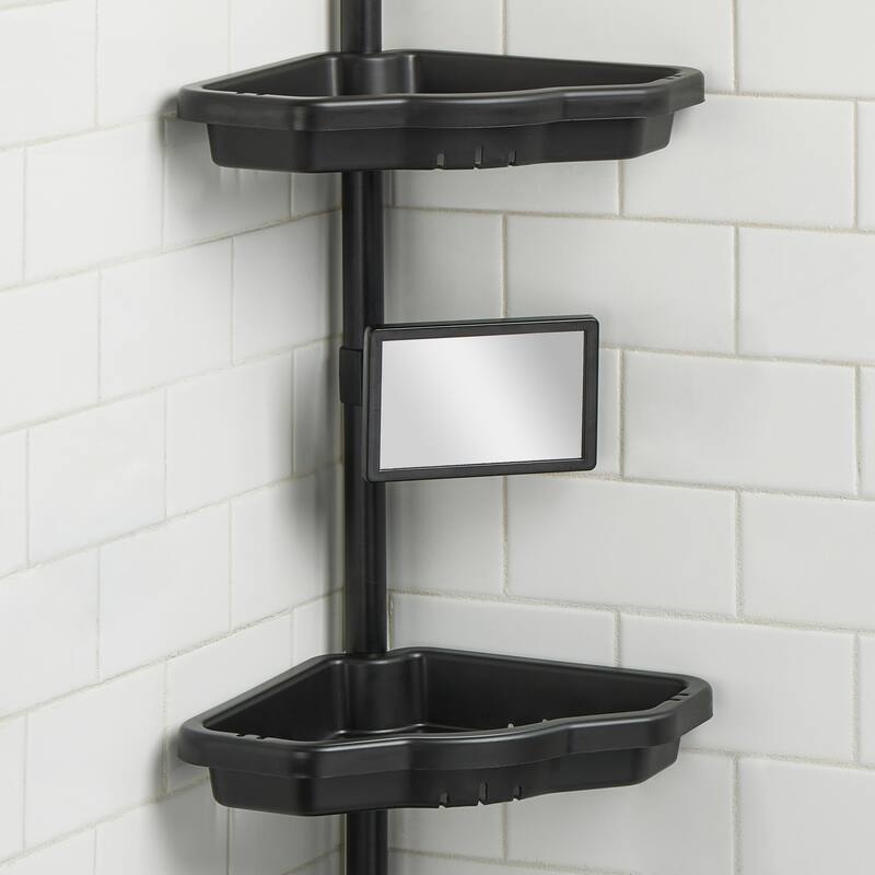 Bath Bliss 4 Tier Corner Shower Organizer in Black