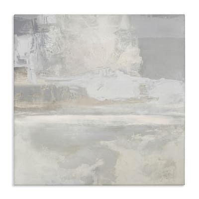 Stupell Serene Abstraction of Grey Canvas Wall Art Design By Rachel Springer