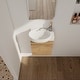 Bathroom Wall Mounted Vanity with Sink, Corner Floor Cabinet - On Sale ...