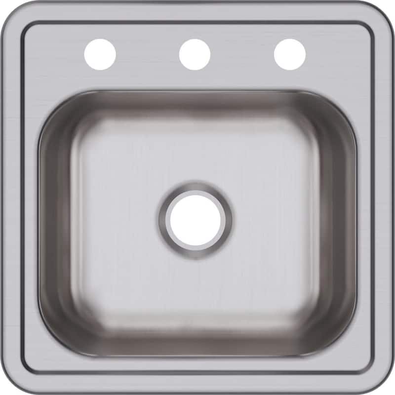 Elkay Dayton 15" Drop In Single Basin Stainless Steel Kitchen Sink