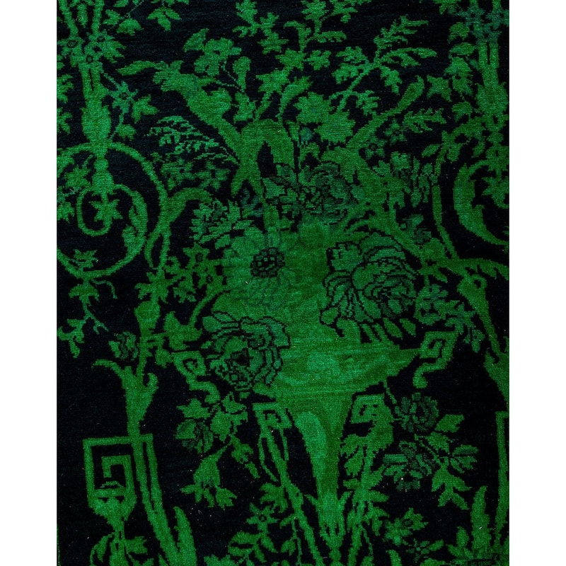 Contemporary Overdyed Wool Hand Knotted Runner - 2' 7" x 9' 0"