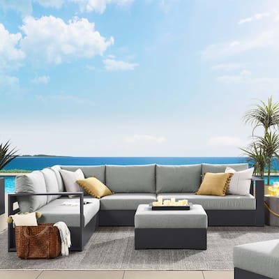 Tahoe Patio Aluminum 5-Piece Sectional Sofa Set