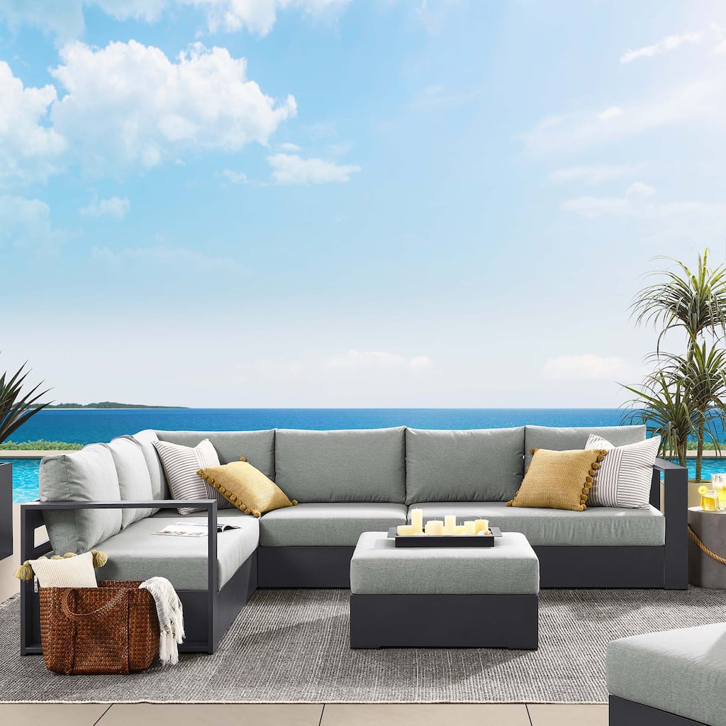 Tahoe Patio Aluminum 5-Piece Sectional Sofa Set