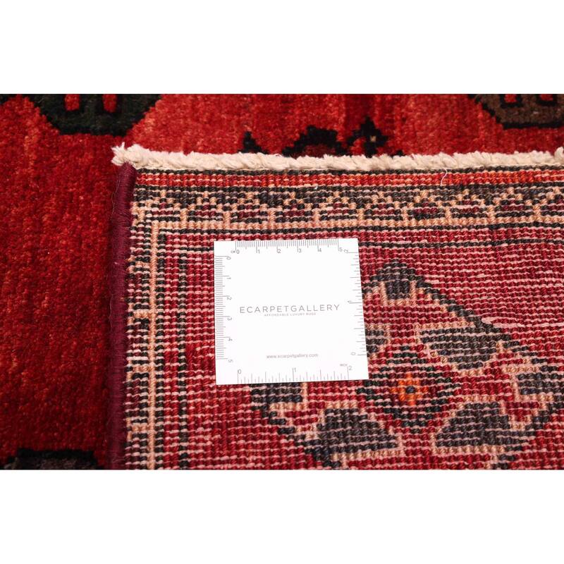 ECARPETGALLERY Hand-knotted Konya Anatolian Red Wool Rug - 3'5 x 8'3