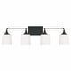 preview thumbnail 8 of 11, Presley 4-light Bath/ Vanity Fixture w/ Soft White Glass