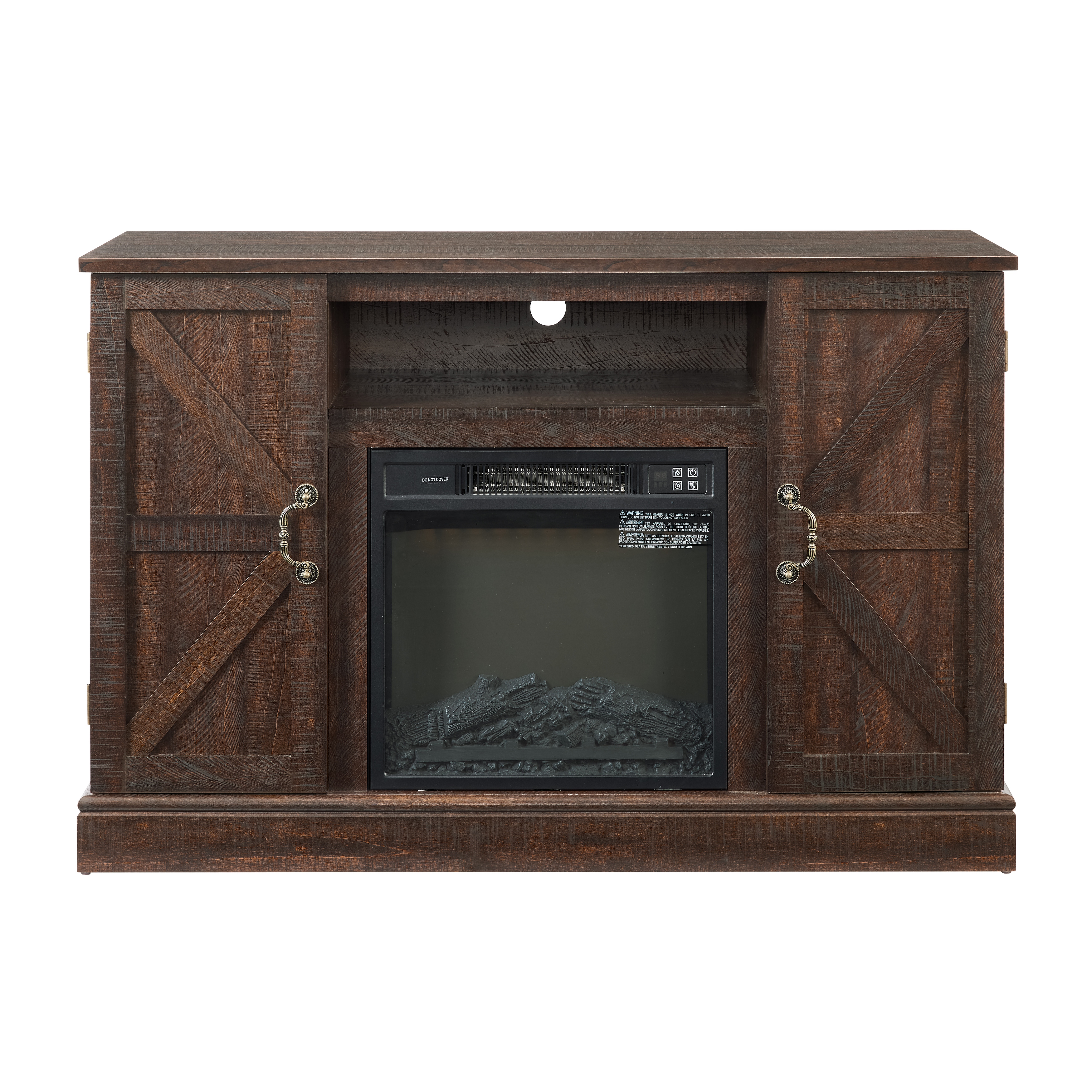 Espresso farmhouse outlet tv stand