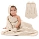 preview thumbnail 49 of 83, Comfy Cubs Hooded Baby Towels - 6 Layer, 100% Muslin Cotton - Large 32 x 32 Inch Sand - Pack of 2
