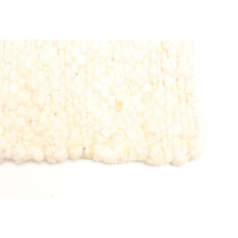 ECARPETGALLERY Braid weave Sienna Cream Wool Rug - 5'7 x 7'4