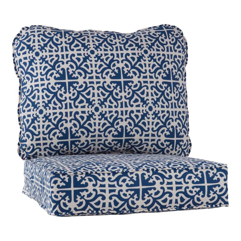 Outdoor 2-Piece Reversible Deep Seat Cushion Set (Cushions Only)