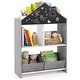 preview thumbnail 3 of 19, Playhouse Kids Bookshelf with Chalkboard and Whiteboard for 3-6 Years-Gray