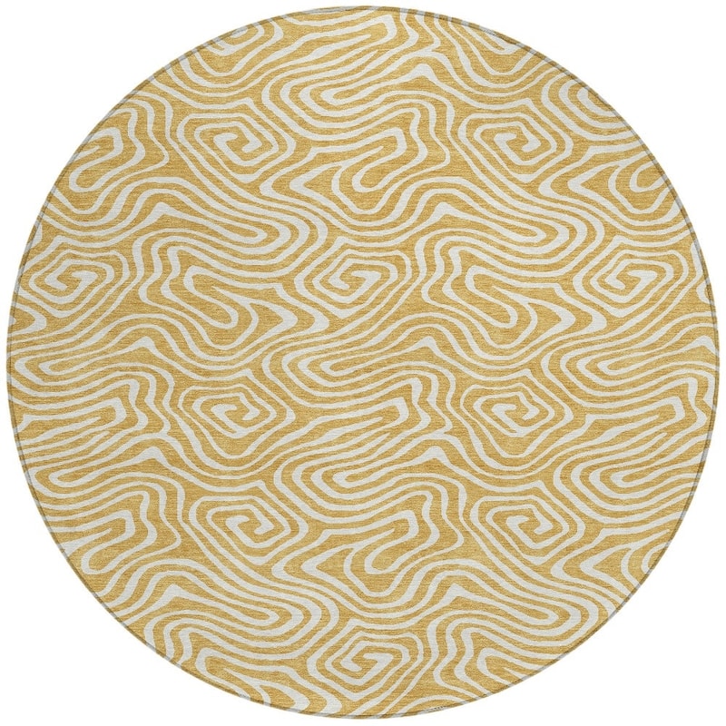 HomeRoots Abstract Transitional Rectangle Outdoor Rug