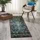 preview thumbnail 29 of 40, Nourison Karma Vintage Over-Dyed Medallion Area Rug 2'2" x 7'6" Runner - Blue - Runner/Rectangle