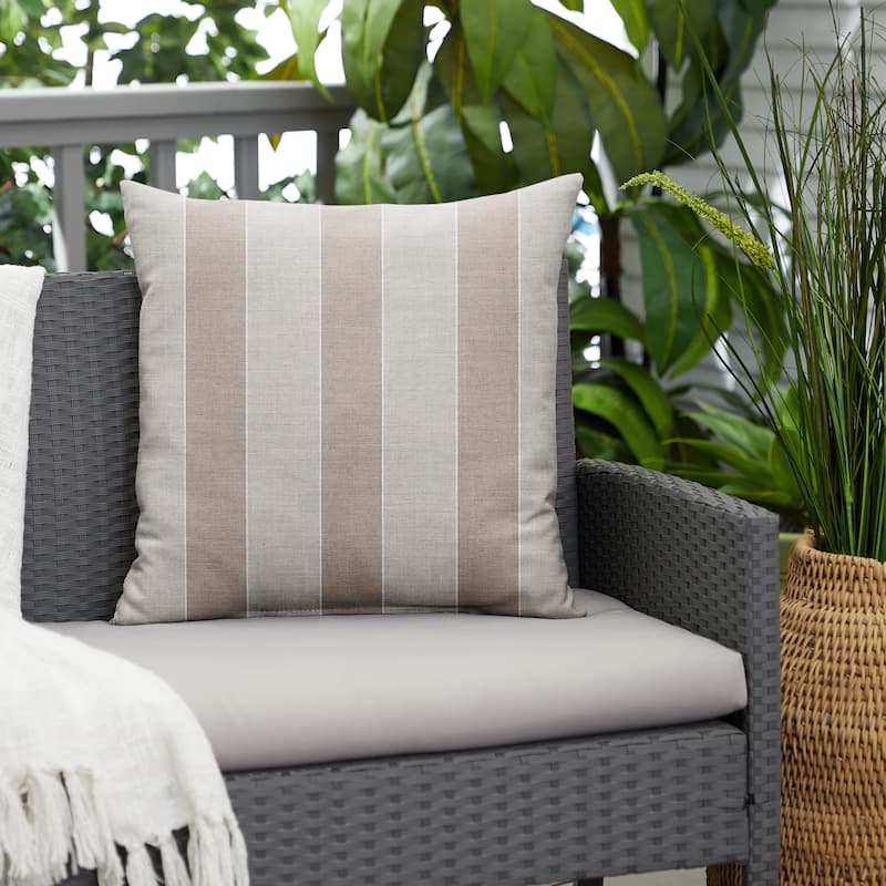 Sunbrella Range Dune Indoor/ Outdoor Pillow, 20 in x 20 in