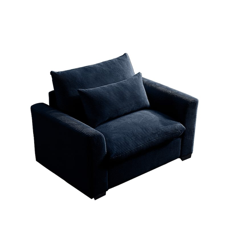 Luxurious corduroy fabric ergonomic soft sofa