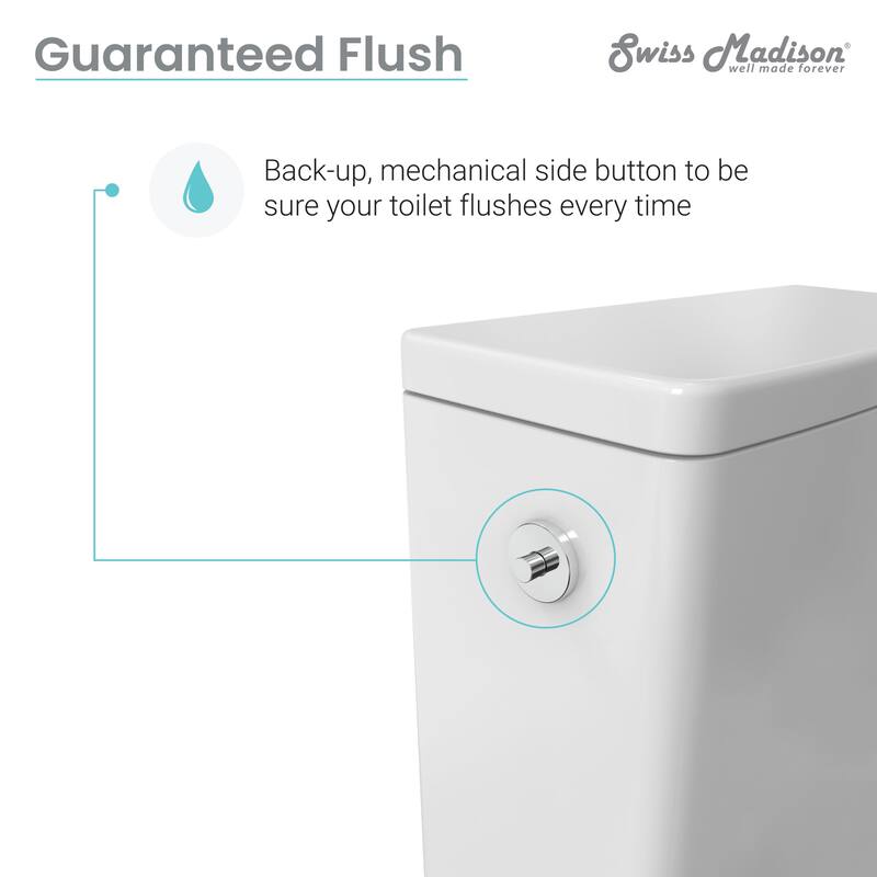 Carre One Piece Square Toilet, Touchless - White